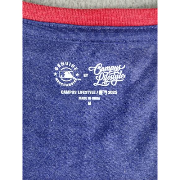 Texas Rangers Baseball Tank Top Women Medium Blue Red MLB Campus Lifestyle NWT - Picture 2 of 8